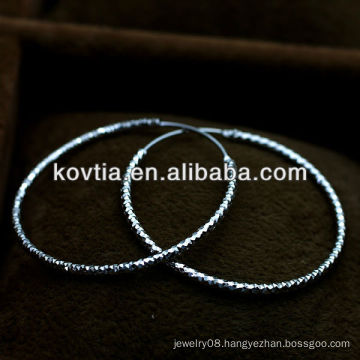 Newest style women party popular 925 silver hoop earrings